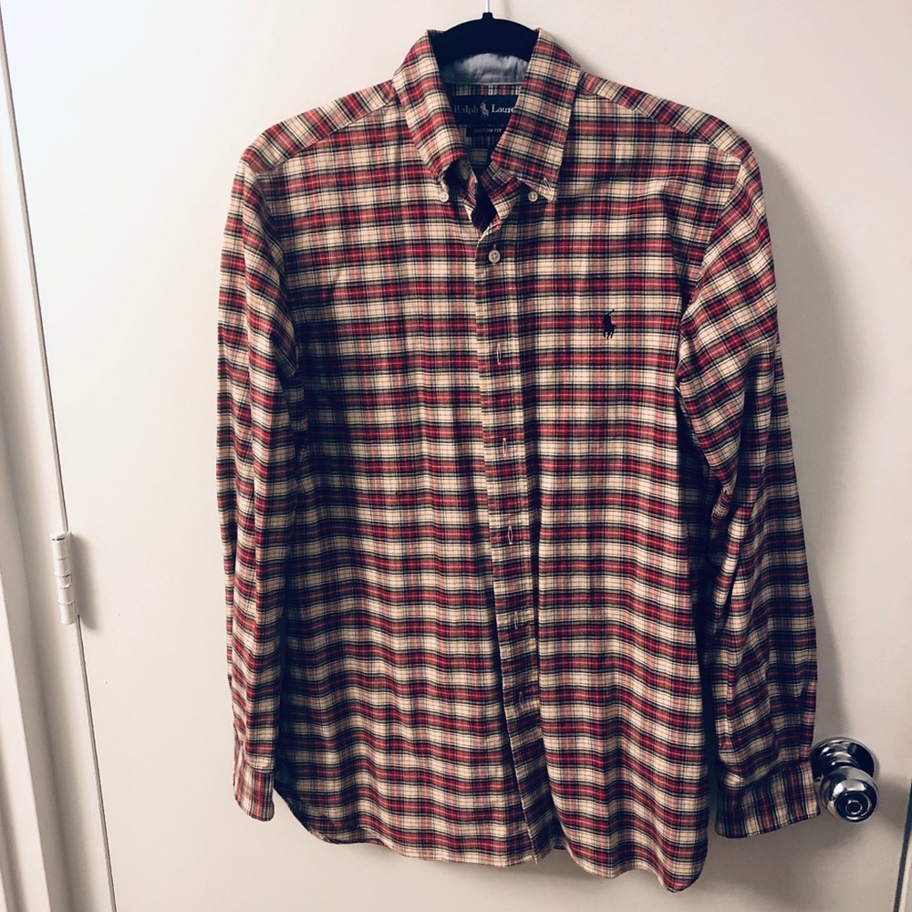 Ralph Lauren plaid button down, small slim fit